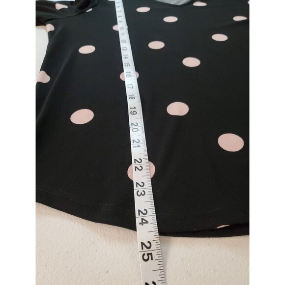 Adrianna Papell Pullover Women's Size Small Polka-Dot 3/4 Balloon Sleeved Blouse - Picture 8 of 14